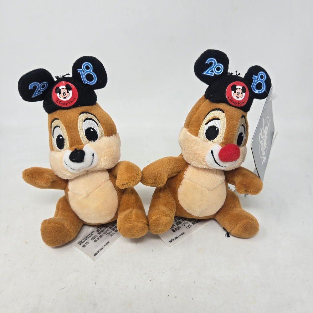 Disney Parks Chip and Dale 2018 Mickey Ear Hat Plush Set 201205 Souvenir Pair